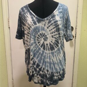 American Eagle Outfitters Blue Spiral Tie-Dye Tee Size XS